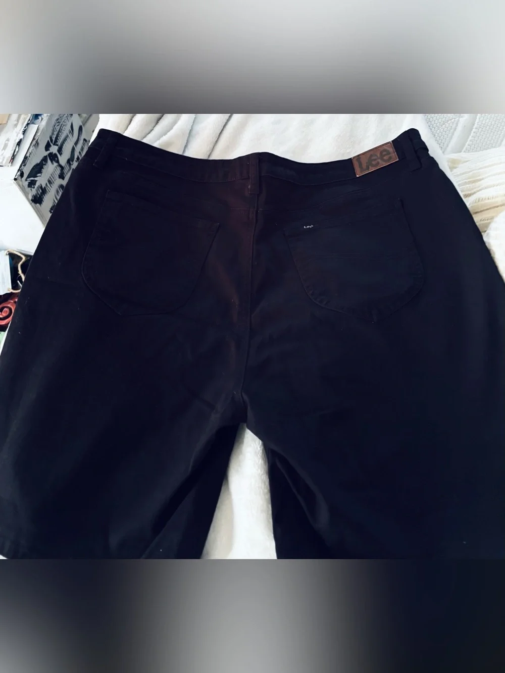 Lee Black Casual Denim Bermuda Shorts sz 20